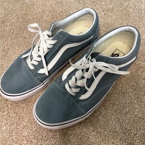 Vans Men’s Old Skool Suede Sneakers - Slate Blue & White